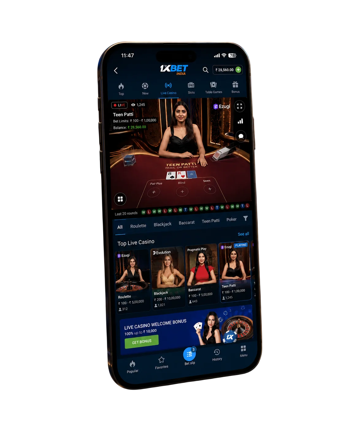 Live Casino Experience